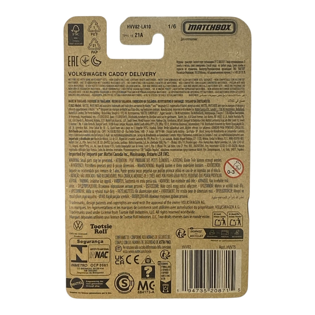 Matchbox Volkswagen Caddy Delivery - Caramel Apple Pops - Matchbox Candy Series 1/6 -