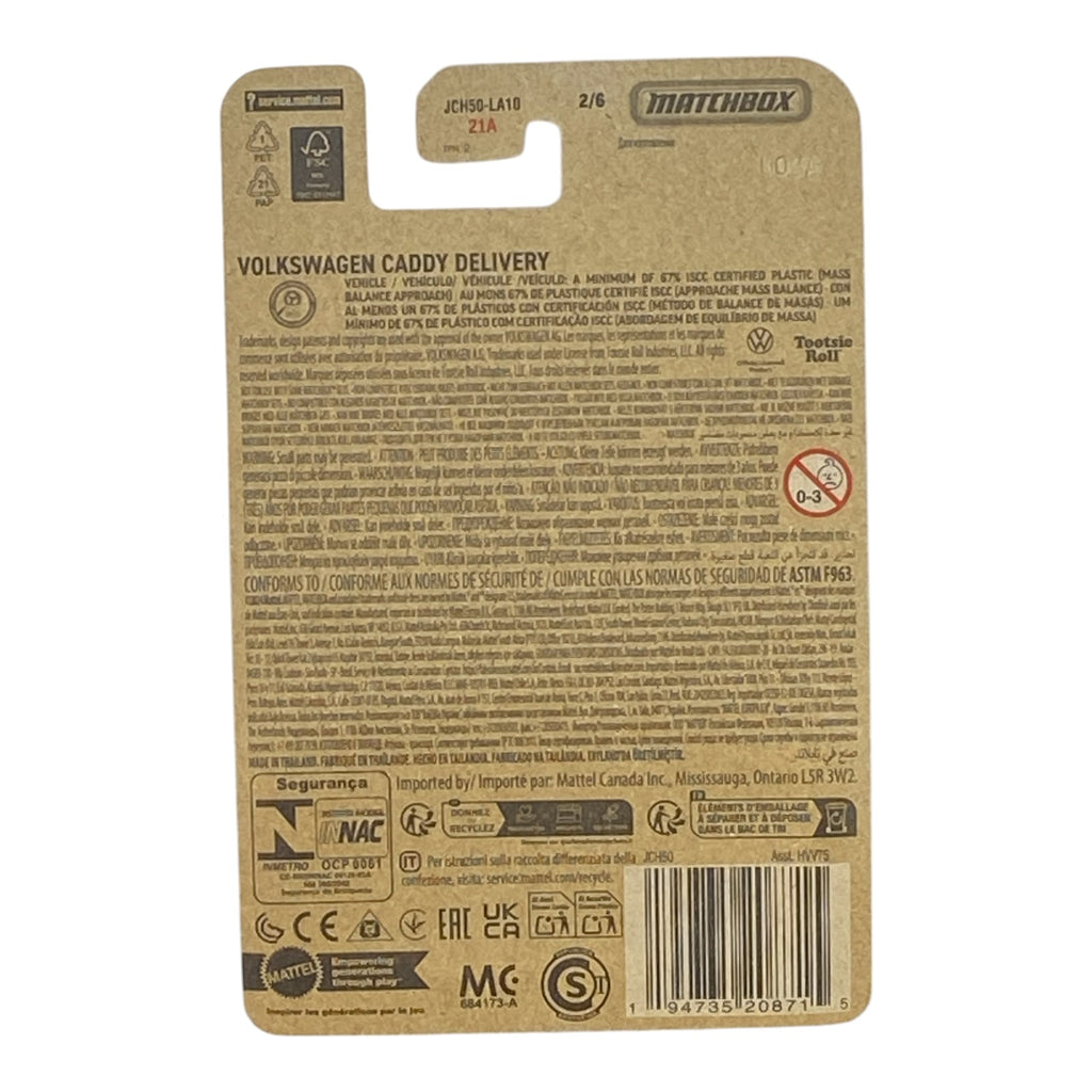 Matchbox Volkswagen Caddy Delivery - Tootsie Roll Pop - Matchbox Candy Series 2/6 -
