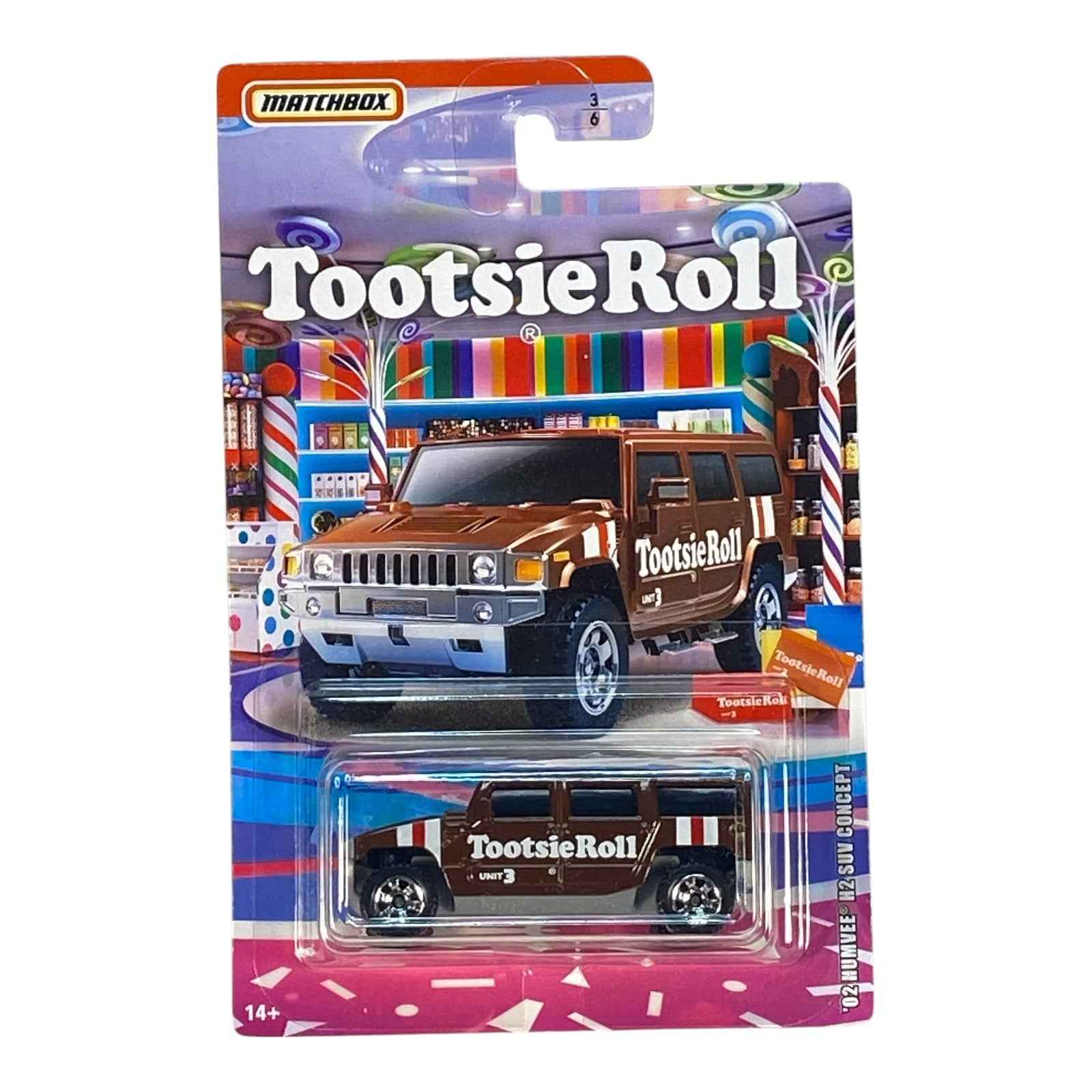 Matchbox '02 Humvee H2 SUV Concept - Tootsie Roll - Sweet Rides Series 3/6 Main image