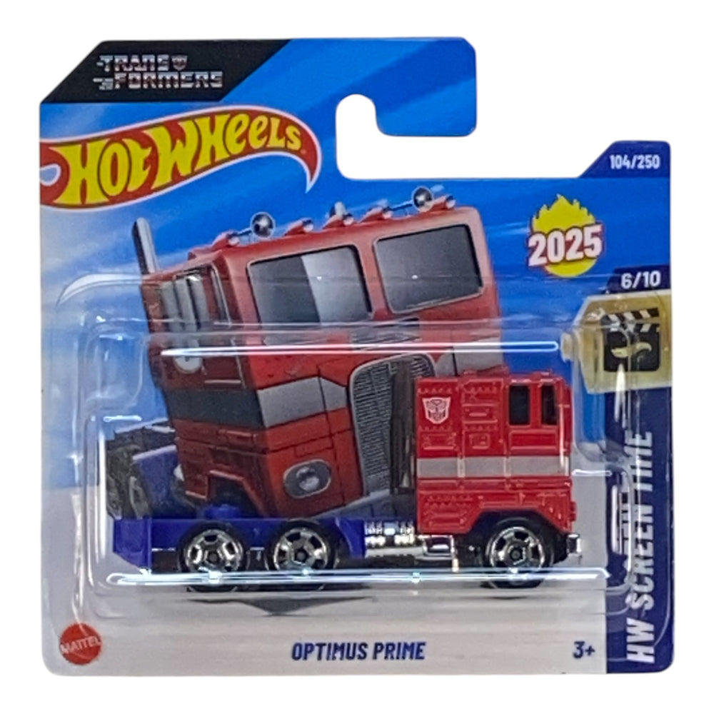 Hot Wheels Optimus Prime - HW Screen Time Series 6/10 Short Card - Collectors World Toys