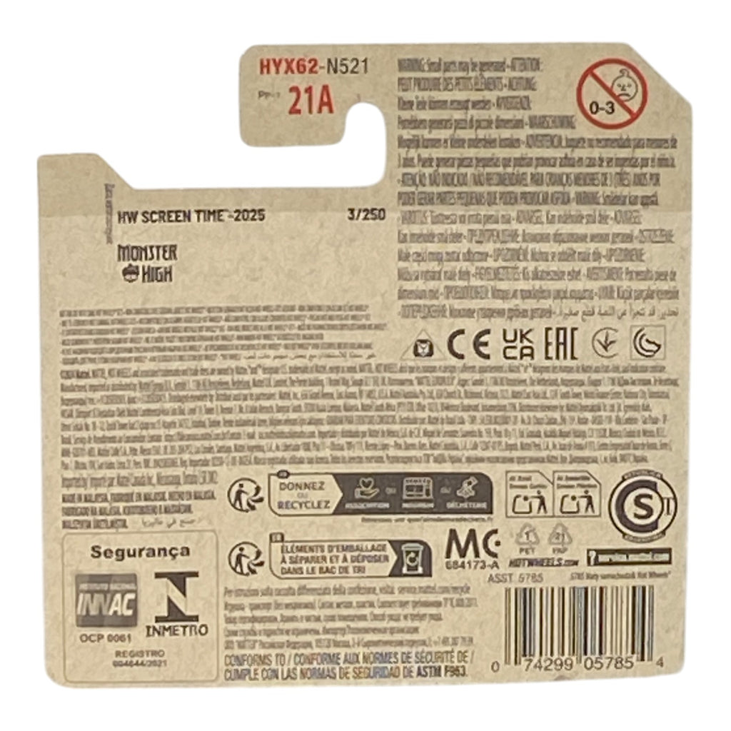 Hot Wheels Monster High Ghoul Mobile - Screen Time Series 1/10 (Short Card) -