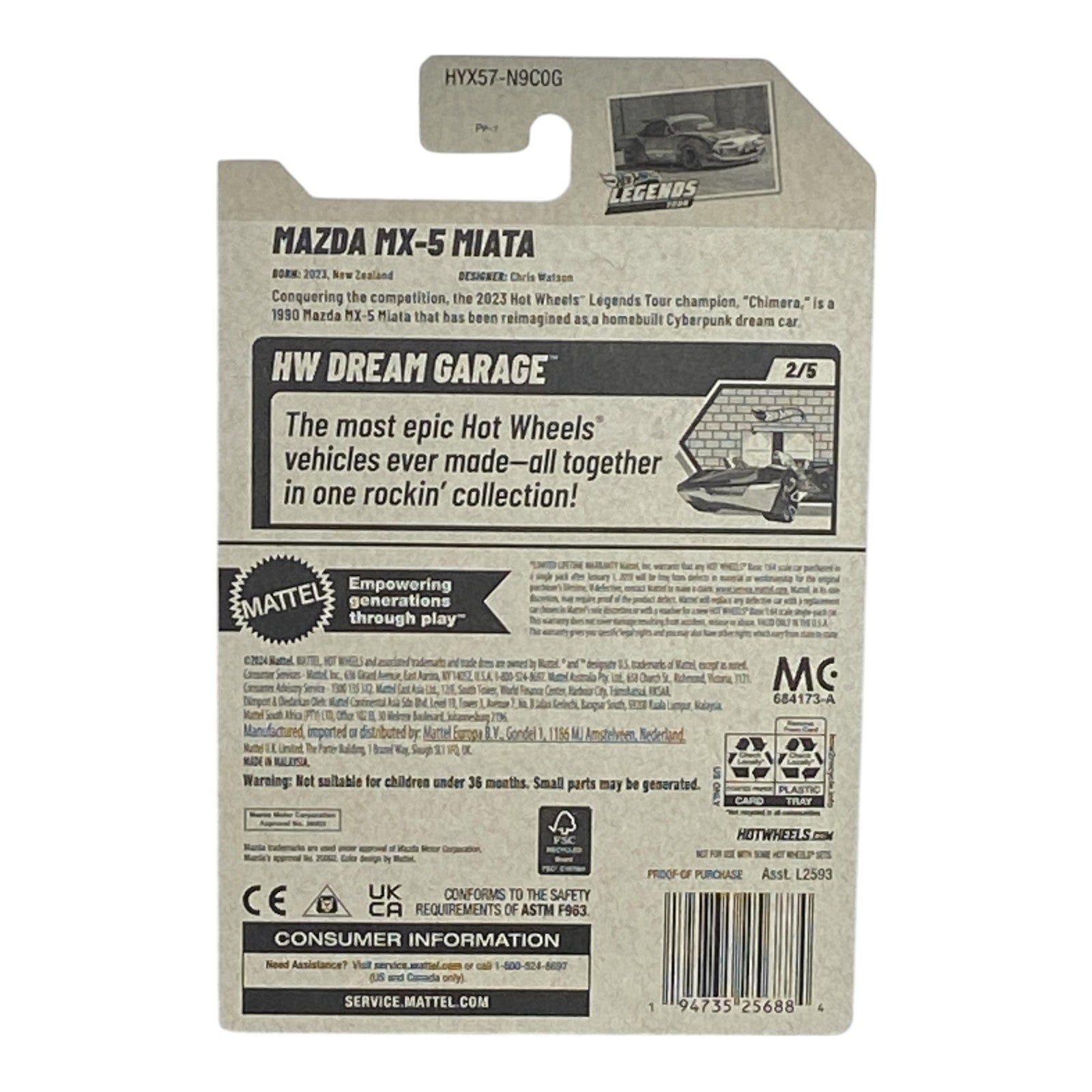 Hot Wheels Mazda MX-5 Miata - Dream Garage Series 2/5 -