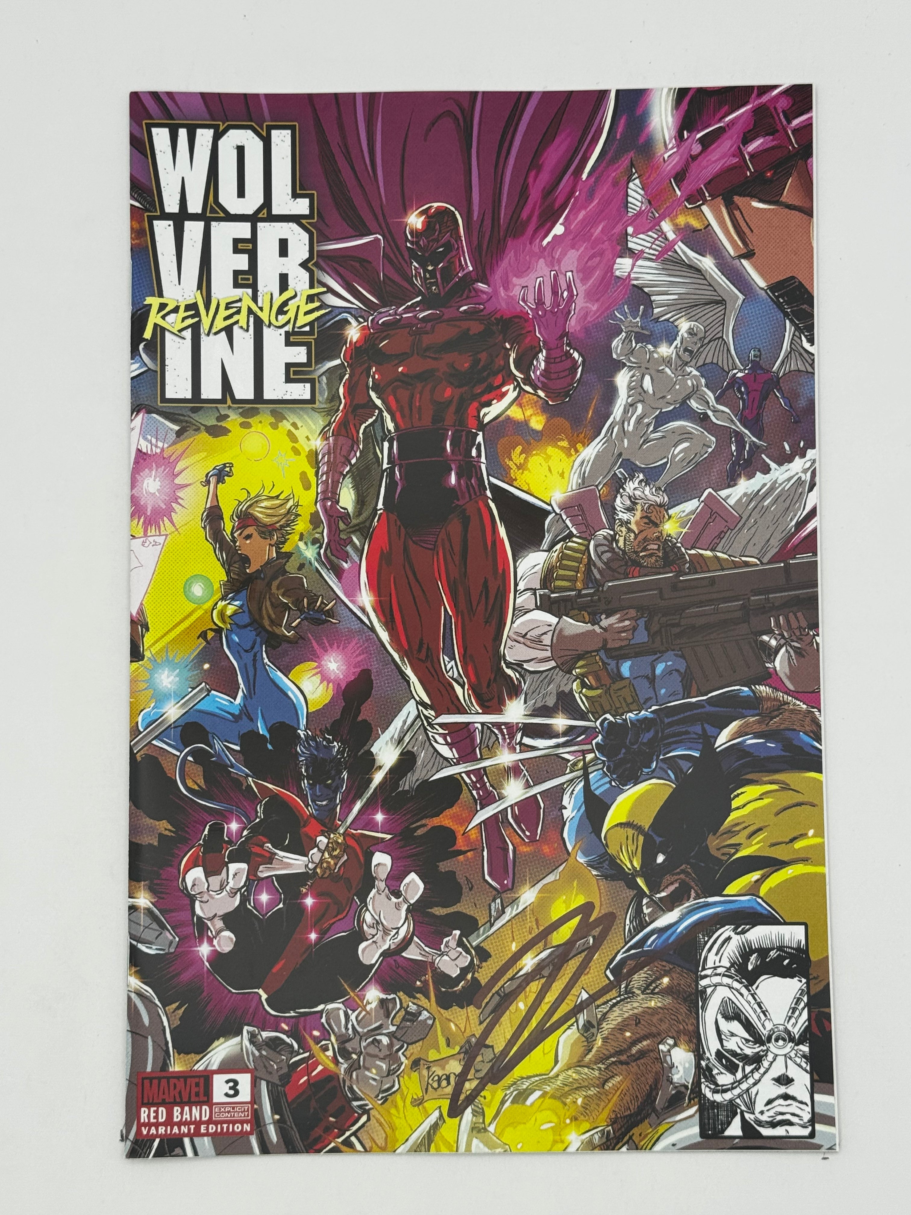 [Signed by Hickman] Wolverine: Revenge - Red Band #3 Unknown Comics Andrews Convention Exclusive Var Explicit Content [INST] - Collectors World Toys Main image