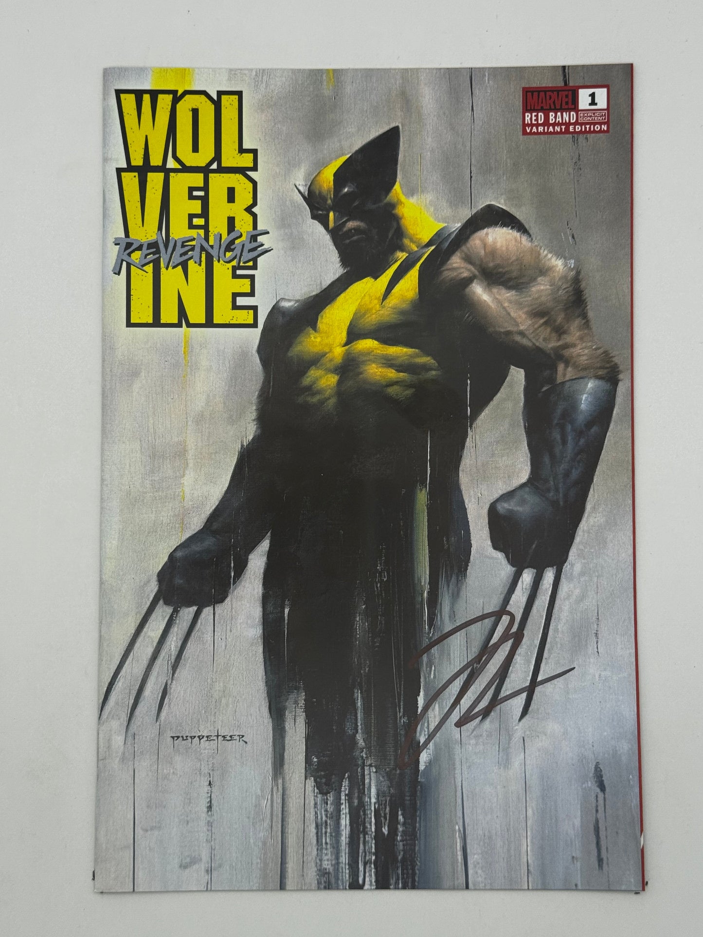 [Signed by Hickman] Wolverine: Revenge - Red Band #1 Unknown Comics Lee Exclusive Var Explicit Content [INST] - Collectors World Toys