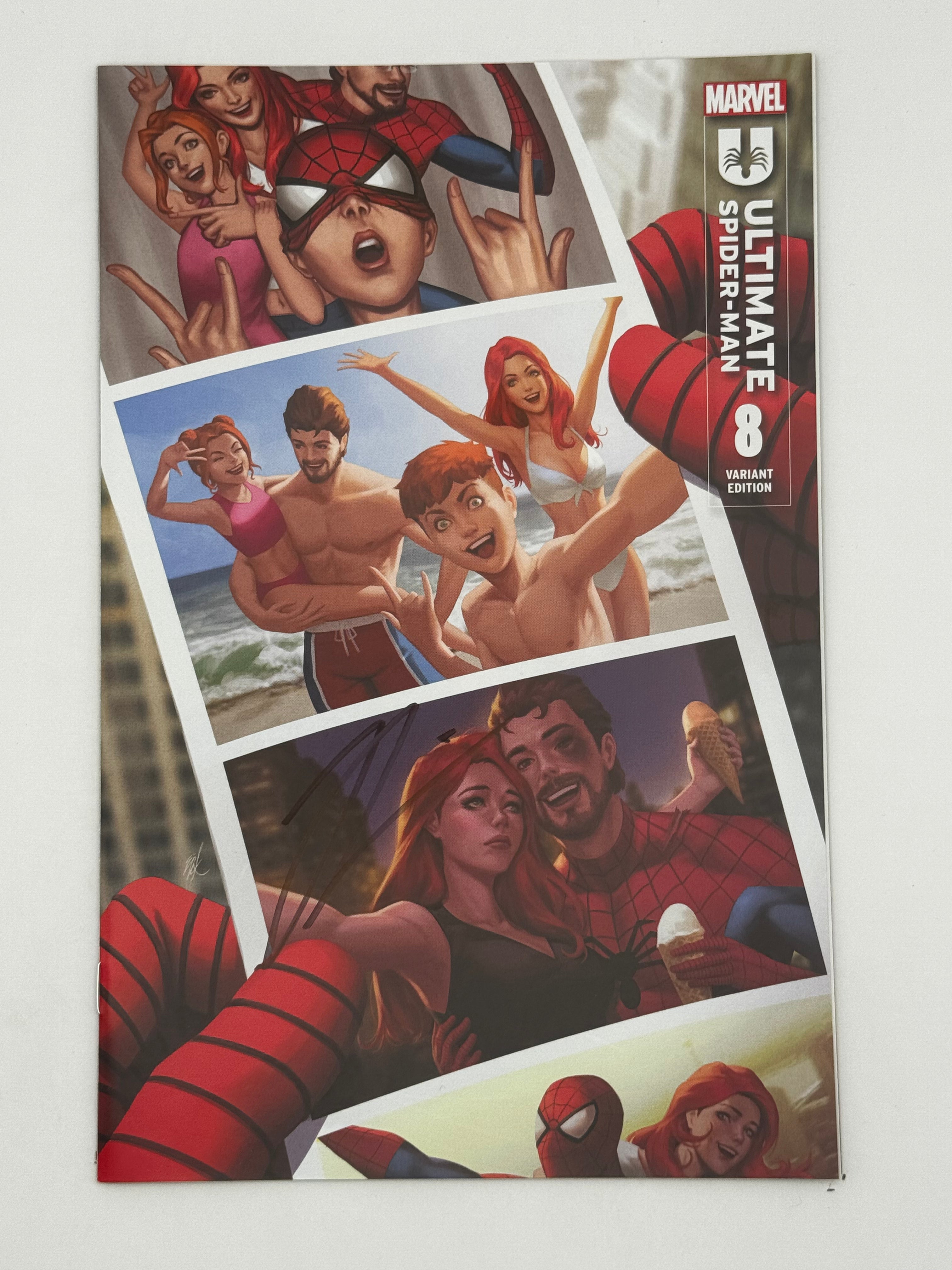 [Signed by Hickman] Ultimate Spider-Man #8 Unknown Comics Ejikure Exclusive Var [INST] - Collectors World Toys Main image