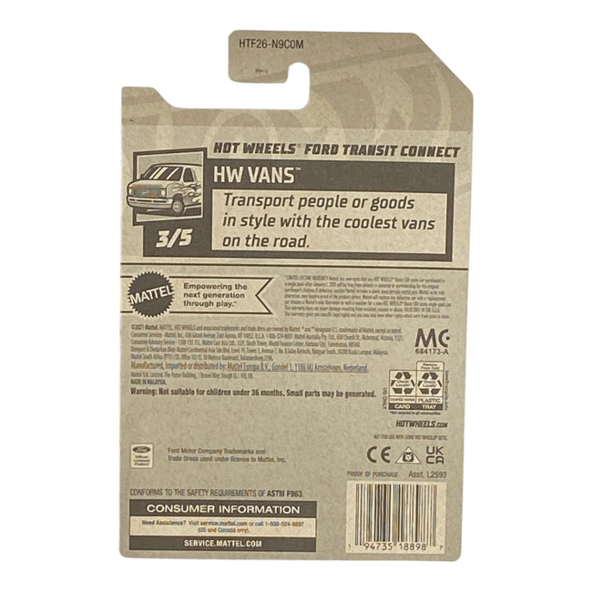 Hot Wheels Ford Transit Connect - Vans Series 3/5 Main Image