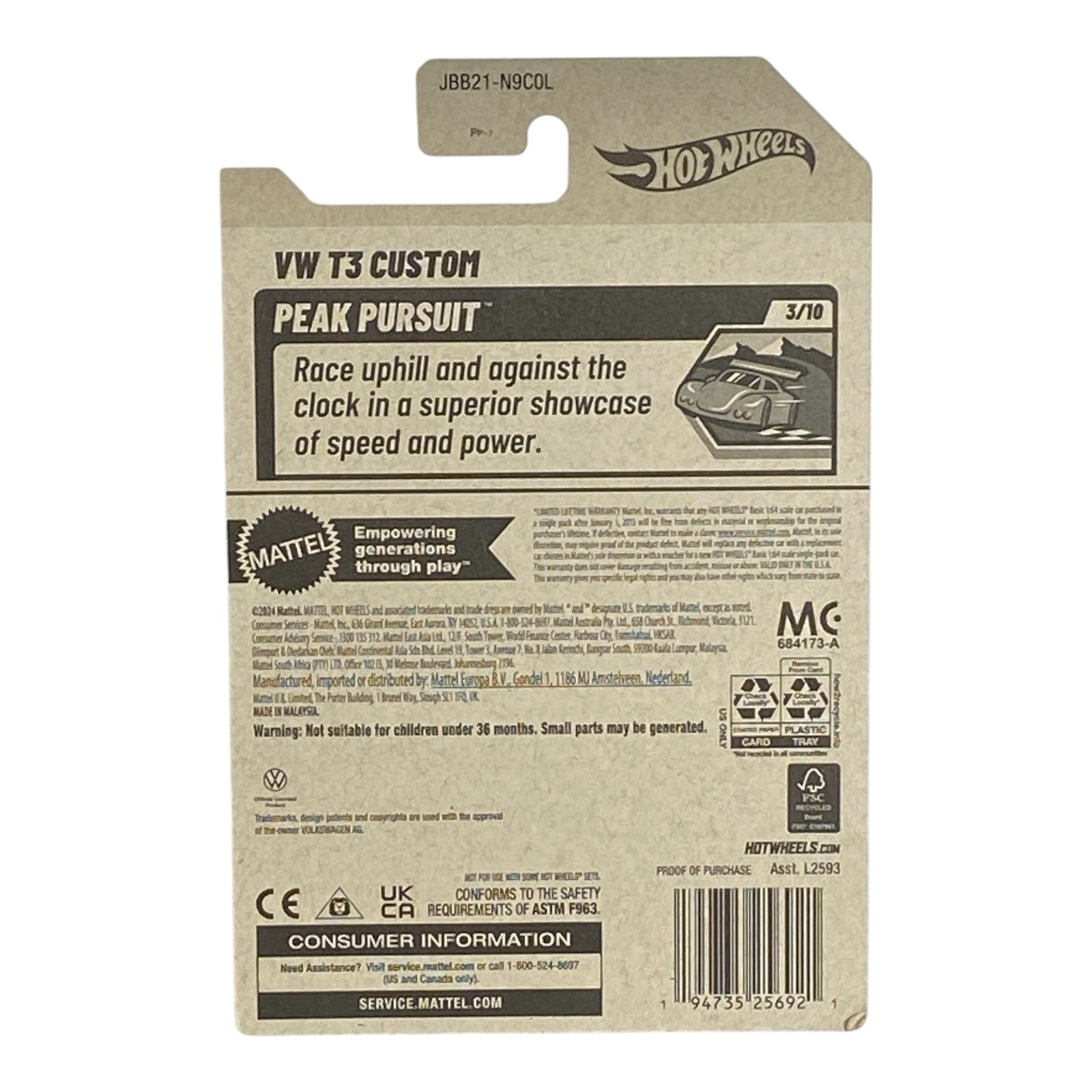 Hot Wheels VW T3 Custom - Peak Pursuit Series 3/10 -