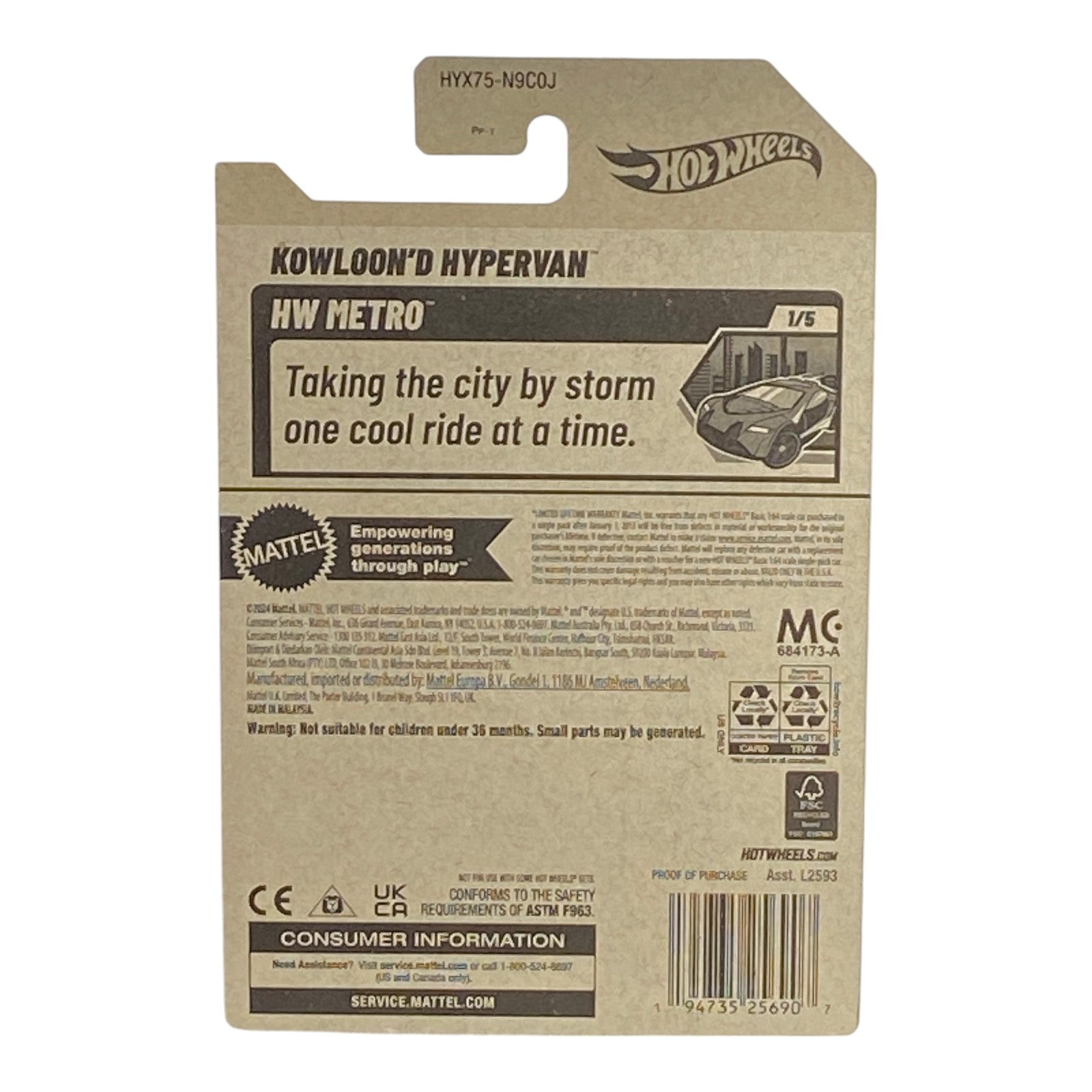 Hot Wheels Kowloon'd Hypervan - Metro Series 1/5 - Collectors World Toys