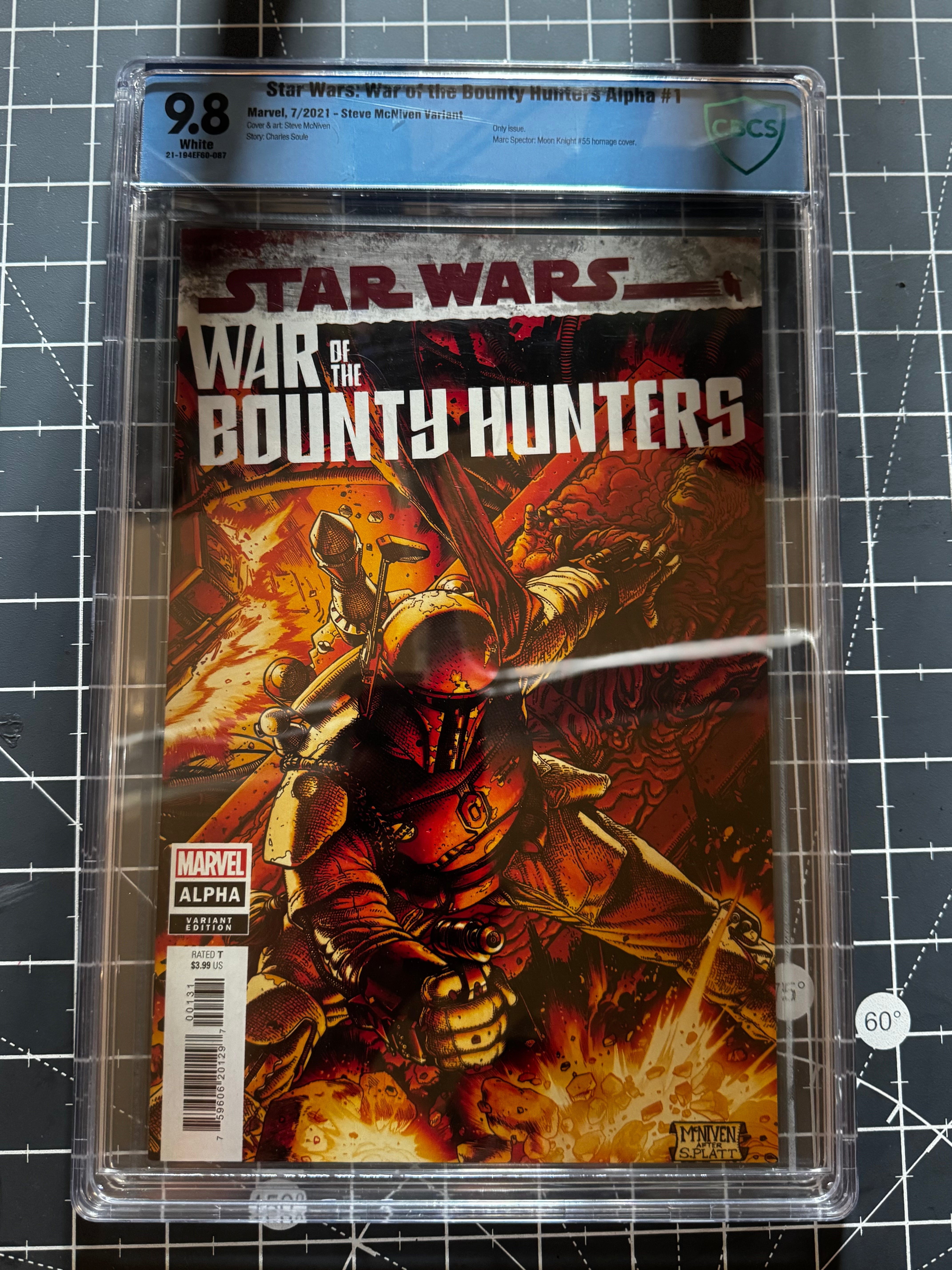 Star Wars War of the Bounty Hunters Alpha #1 CBCS 9.8 Blue Label Steve McNiven Main image