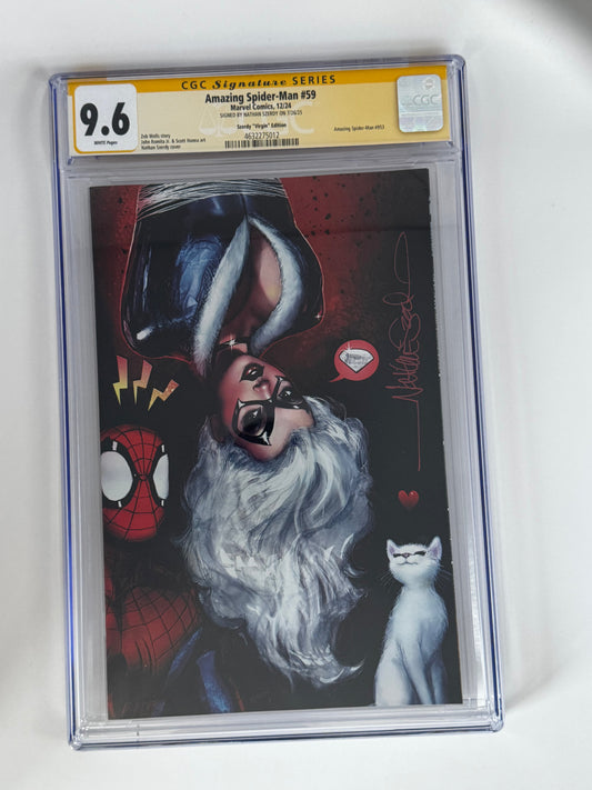 [Signed by Nathan Szerdy] Amazing Spider-Man #59 CGC 9.6 Yellow Label Szerdy Exclusive Virgin Var)