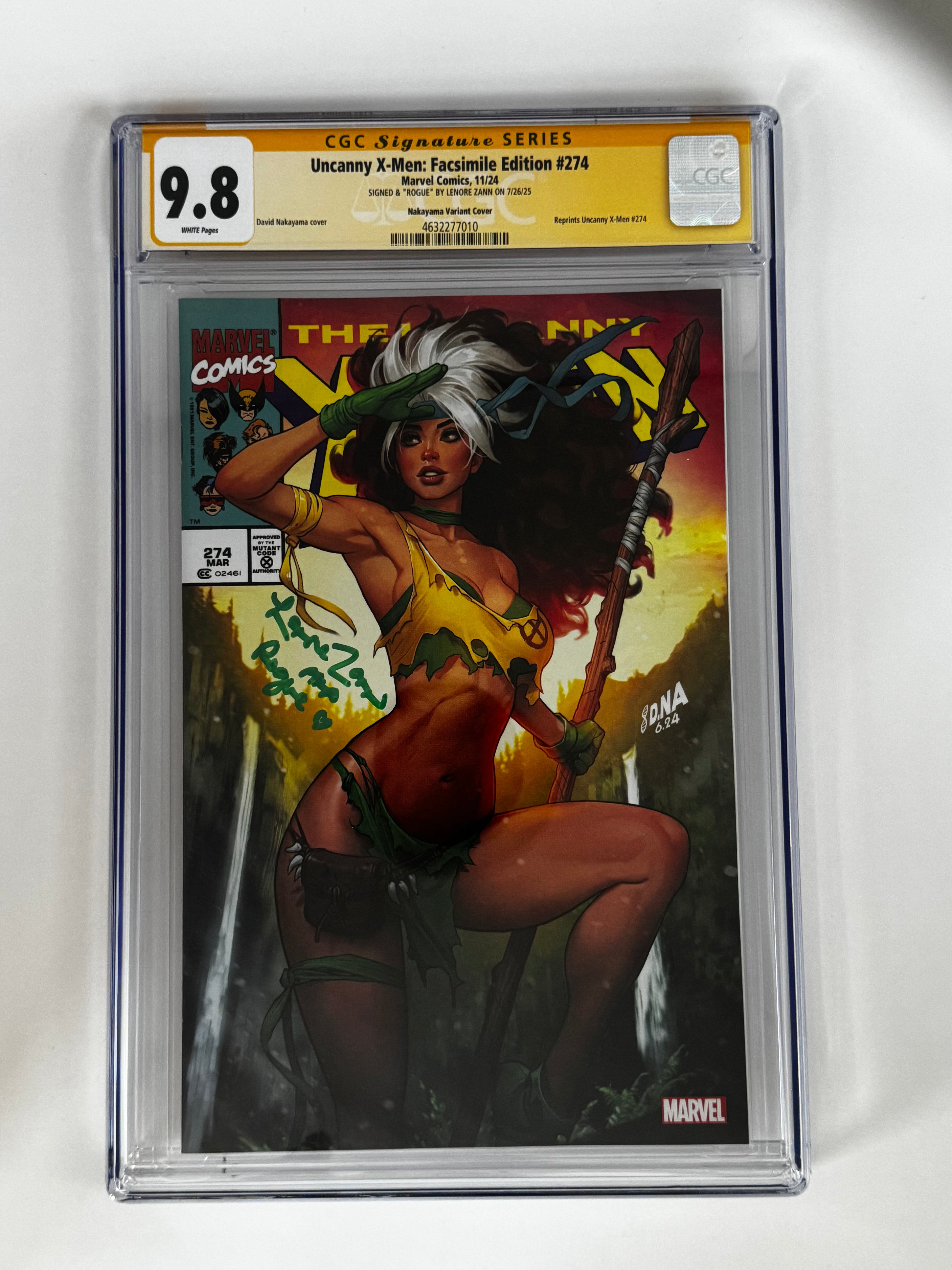 [Signed by Lenore Zann] Uncanny X-Men Facsimile Edition #274 CGC 9.8 Yellow Label Nakayama Exclusive Var Main image