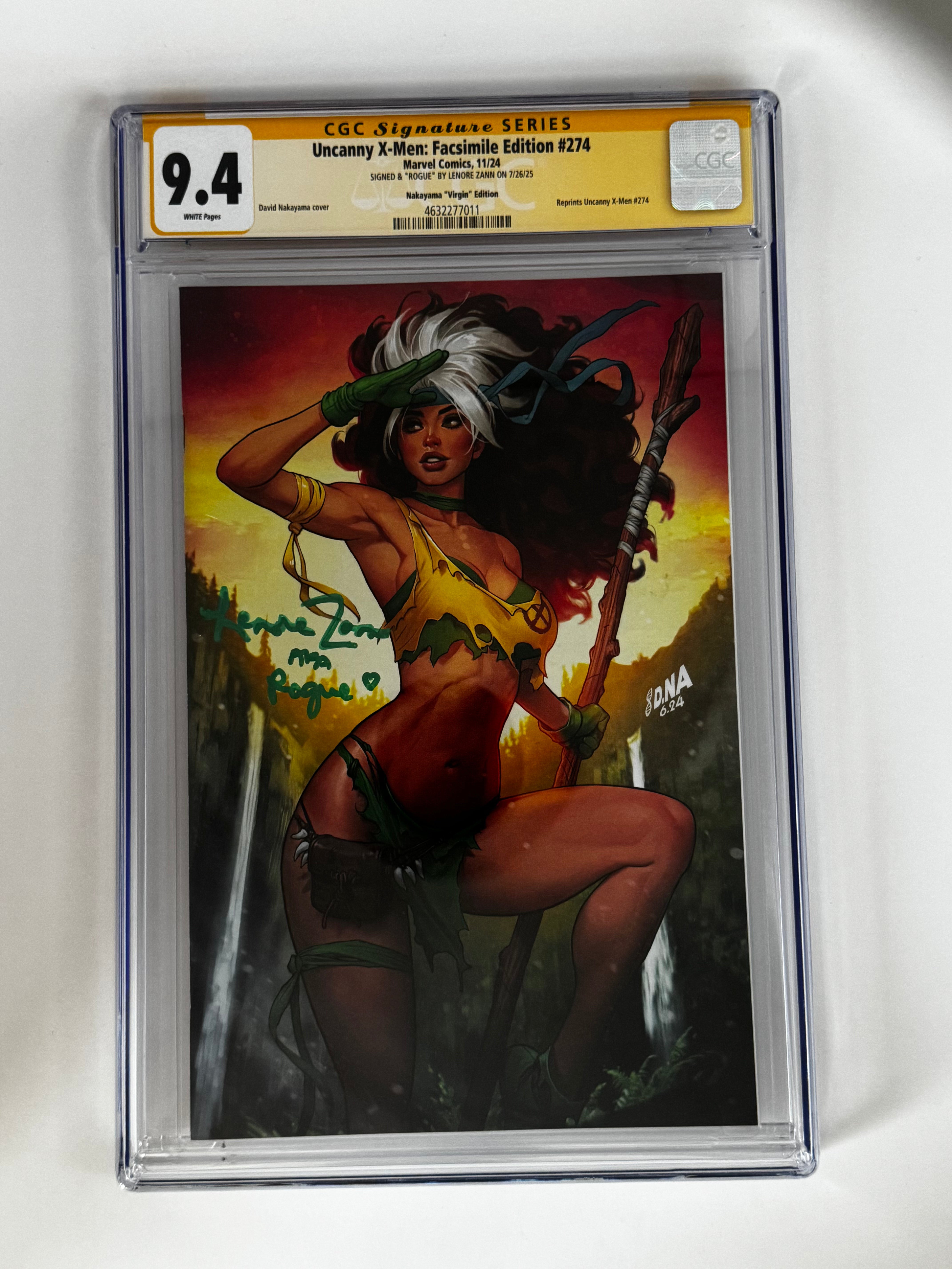 [Signed by Lenore Zann] Uncanny X-Men Facsimile Edition #274 CGC 9.4 Yellow Label Nakayama Exclusive Virgin Var Main image