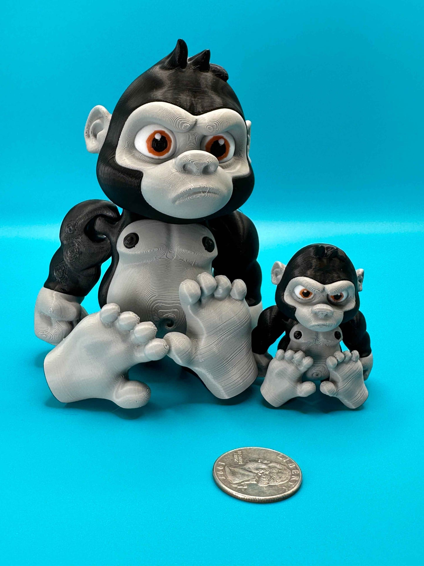 3D Printed Flexi Gorilla Desk Toy