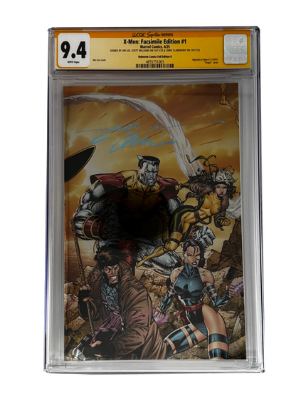 [TRIPLE SIGNED CGC YELLOW LABEL 4 PACK FOIL] X-Men 1991 #1 Facsimile Jim Lee | Claremont | Williams Cover Var [Set #3]