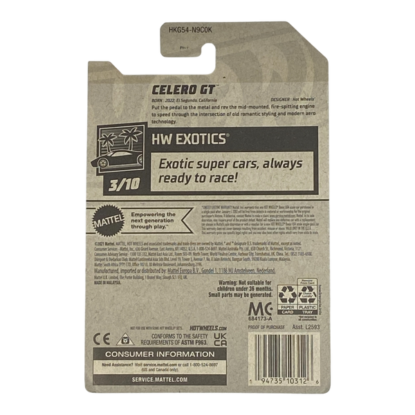 Hot Wheels Celero GT | Exotics Series 3/10