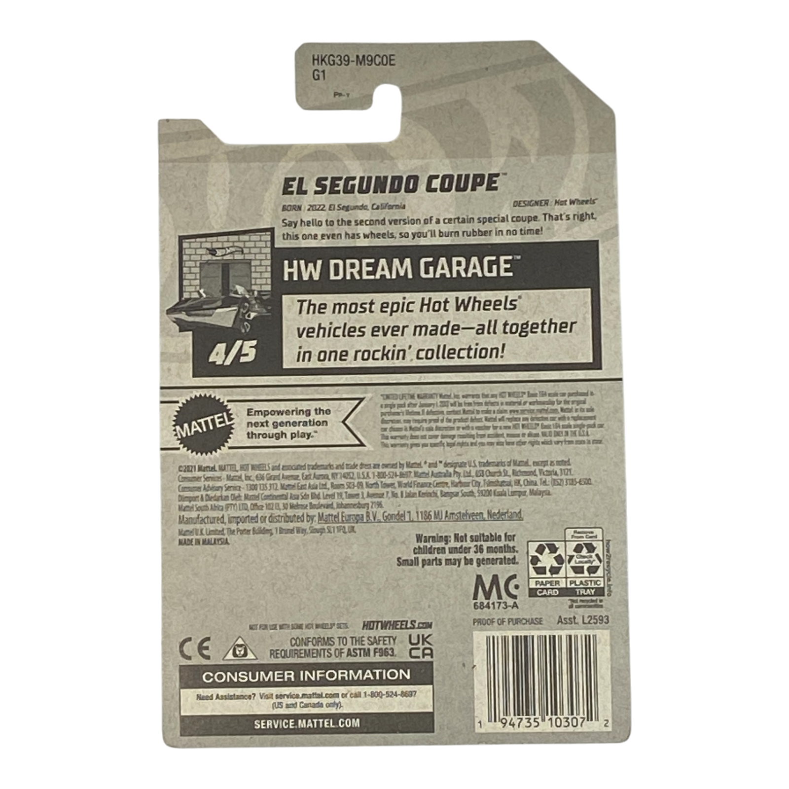 Hot Wheels El Segundo Coupe | Dream Garage Series 4/5 Secondary image