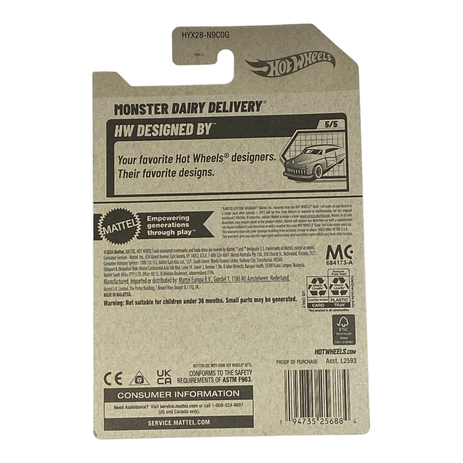 Hot Wheels Monster Dairy Delivery | Designed By Series 5/5 Secondary image