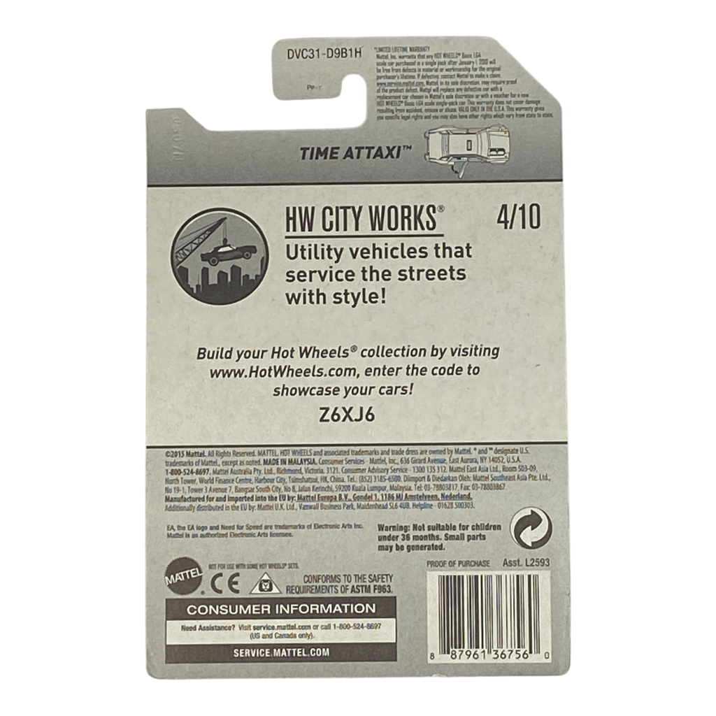 Hot Wheels Time Attaxi | City Works Series 4/10 (Damaged Packaging)