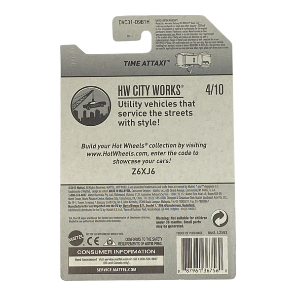 Hot Wheels Time Attaxi | City Works Series 4/10 (Damaged Packaging)