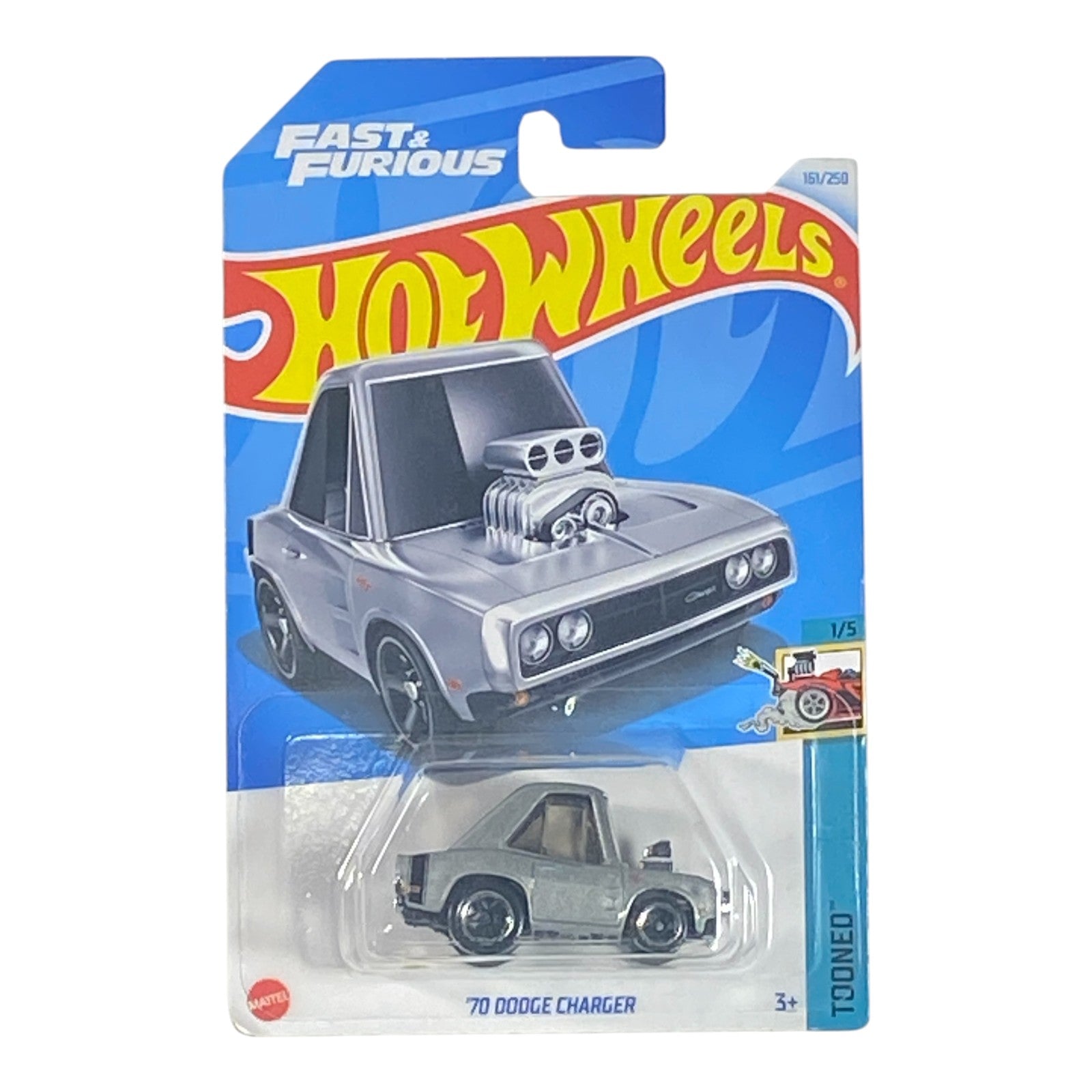 Hot Wheels '70 Dodge Charger (Silver) - Fast & Furious - Tooned Series 1/5 Main image