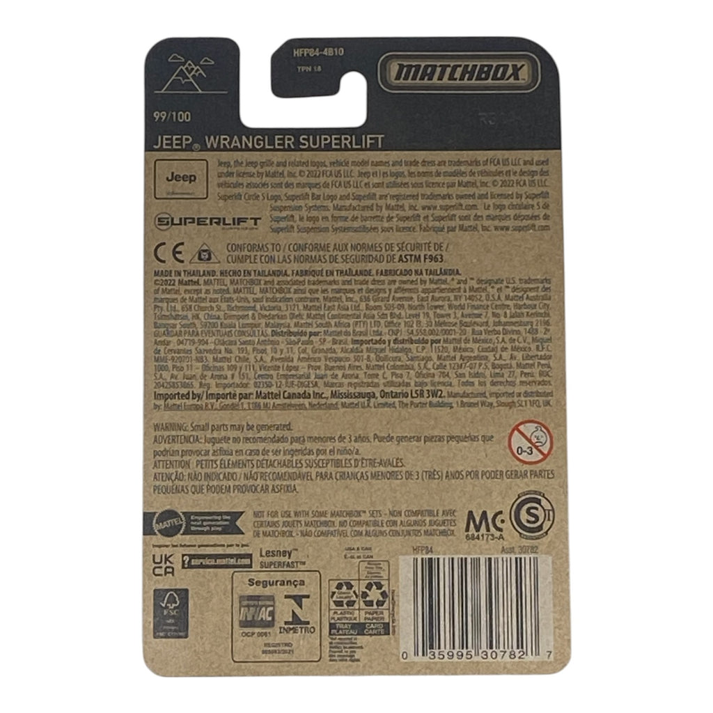 Matchbox Jeep Wrangler Superlift - Matchbox Series 99/100 - Collectors World Toys