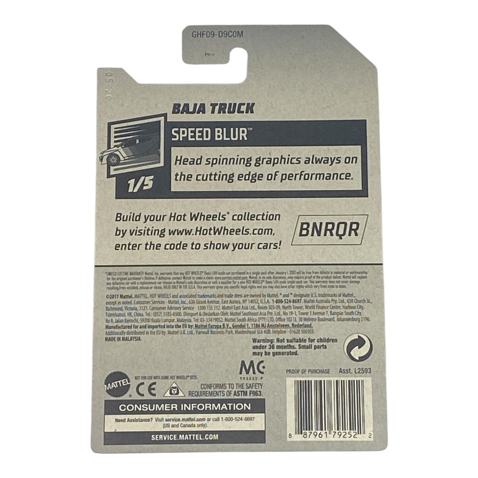 Hot Wheels Baja Truck - Speed Blur Series 1/5 - Collectors World Toys