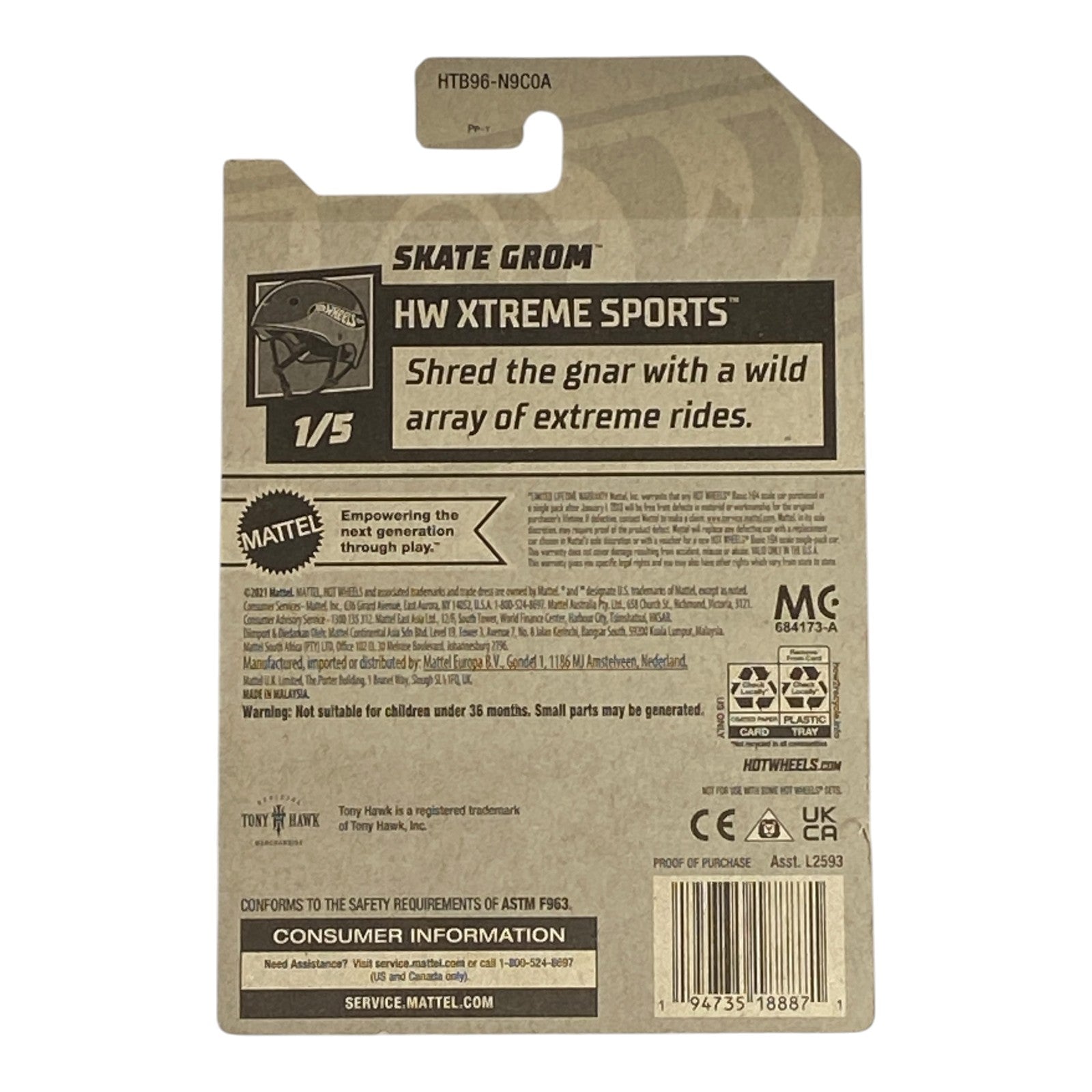 Hot Wheels Skate Grom - HW Sports Series 1/5 - Collectors World Toys