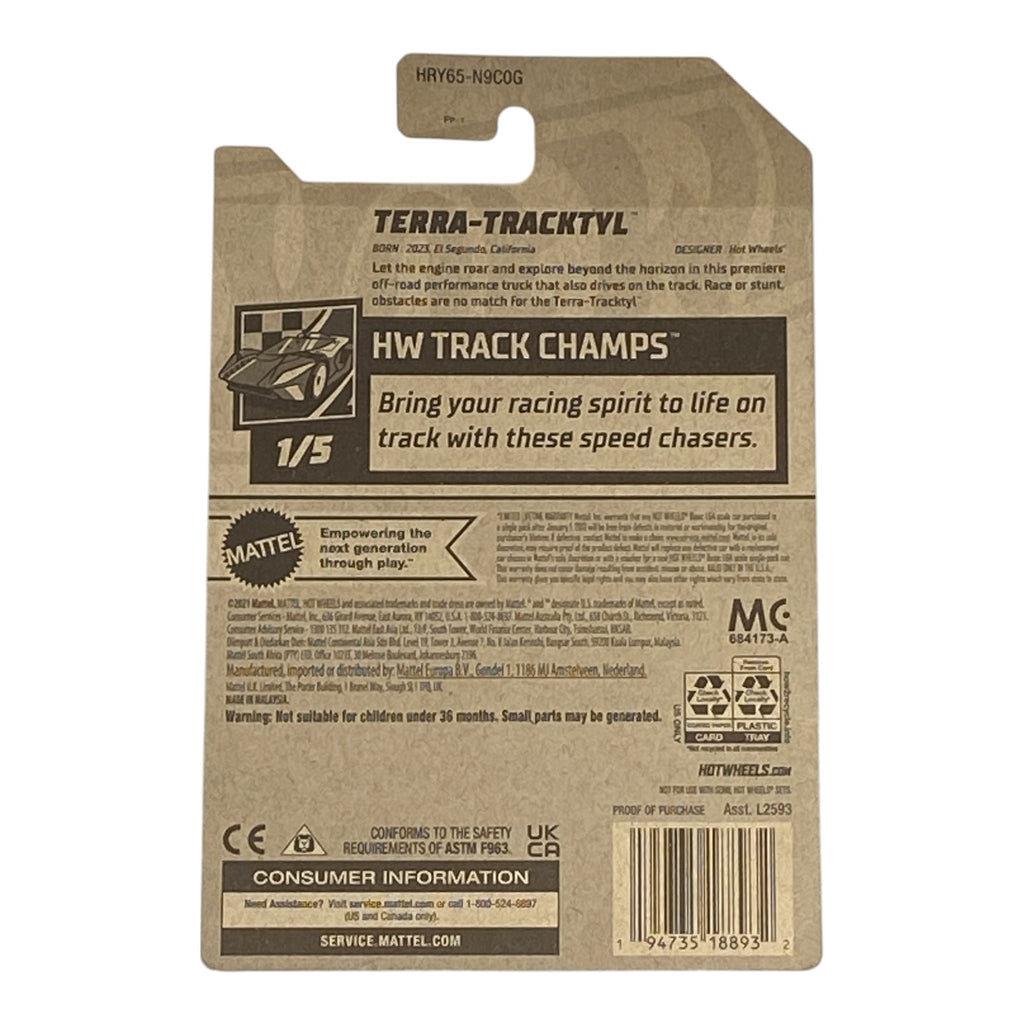 Hot Wheels Terra-Tracktyl (Black) - HW track Champs Series 1/5 - Collectors World Toys