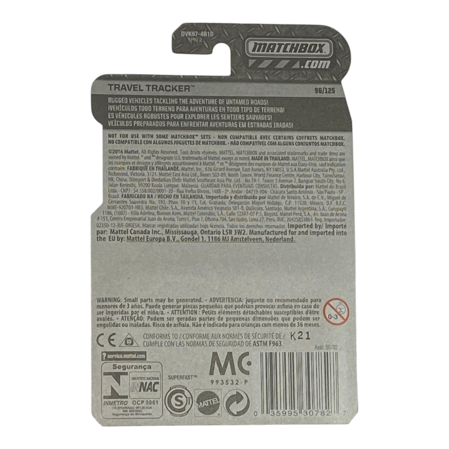 Matchbox Travel Tracker - Matchbox Series 96/125