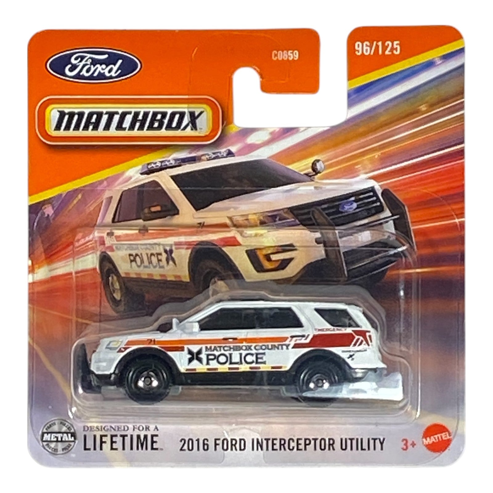 Matchbox 2016 Ford Interceptor Utility - Matchbox Series 96/125 Short Card - Collectors World Toys
