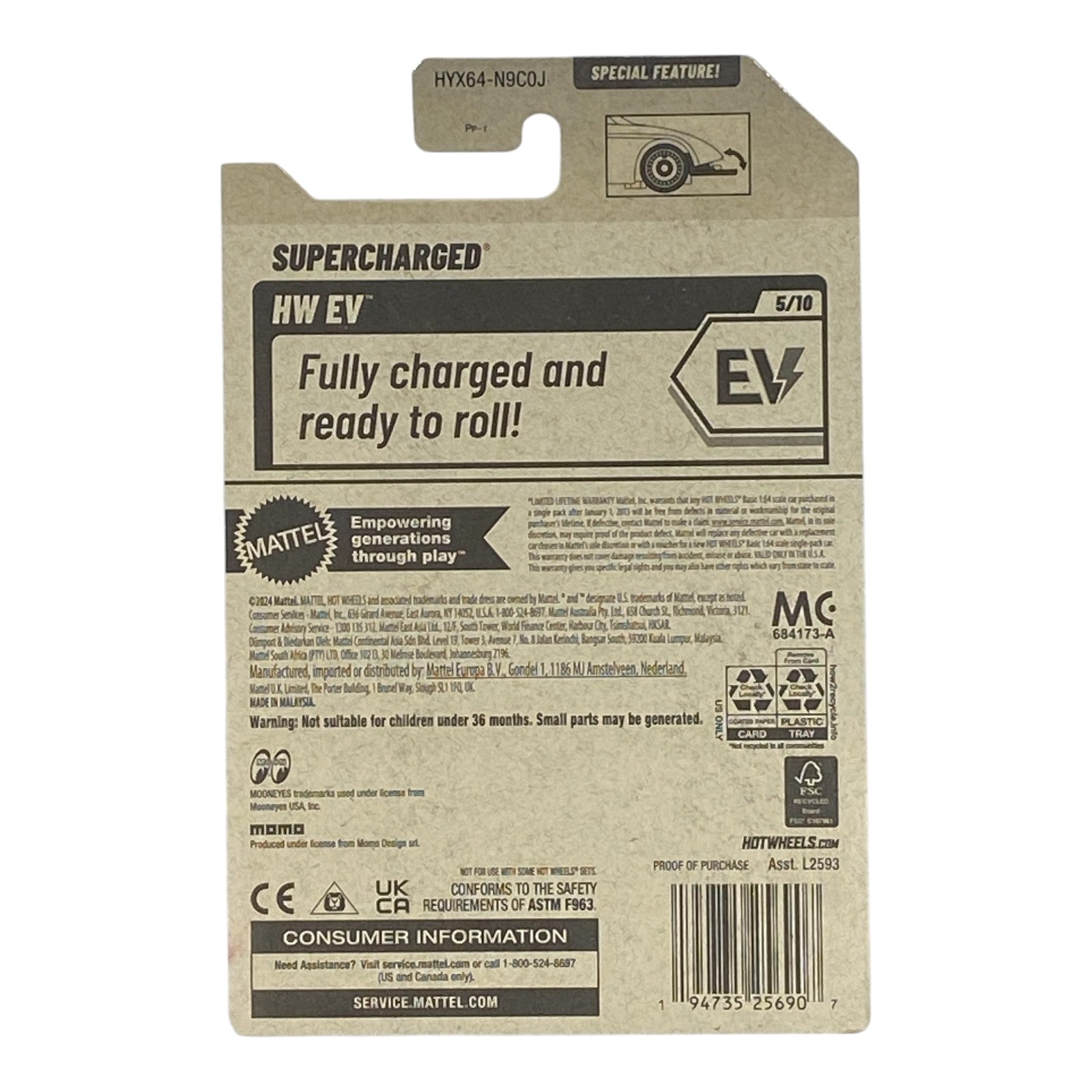 Hot Wheels Supercharged - HW EV Series 5/10 - Collectors World Toys