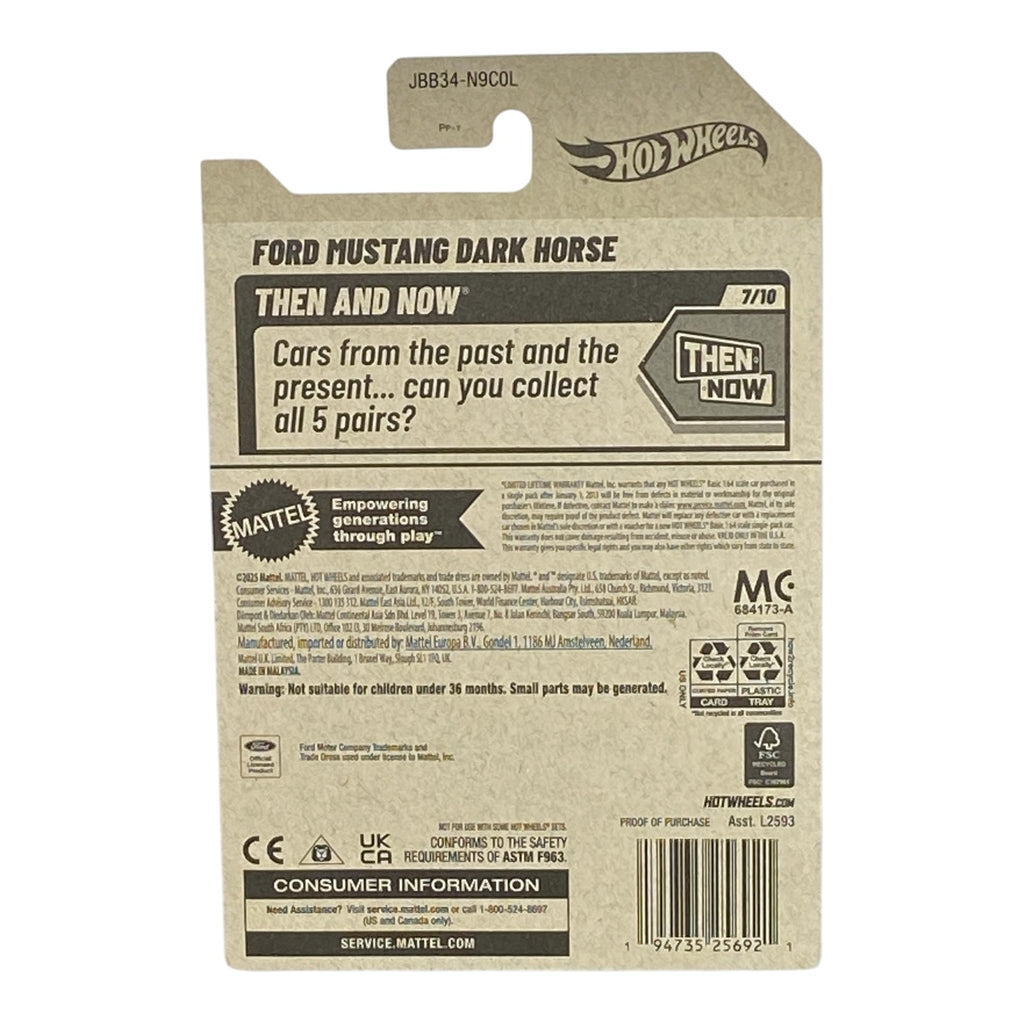 Hot Wheels Ford Mustang Dark Horse - Then and Now Series 7/10 - Collectors World Toys