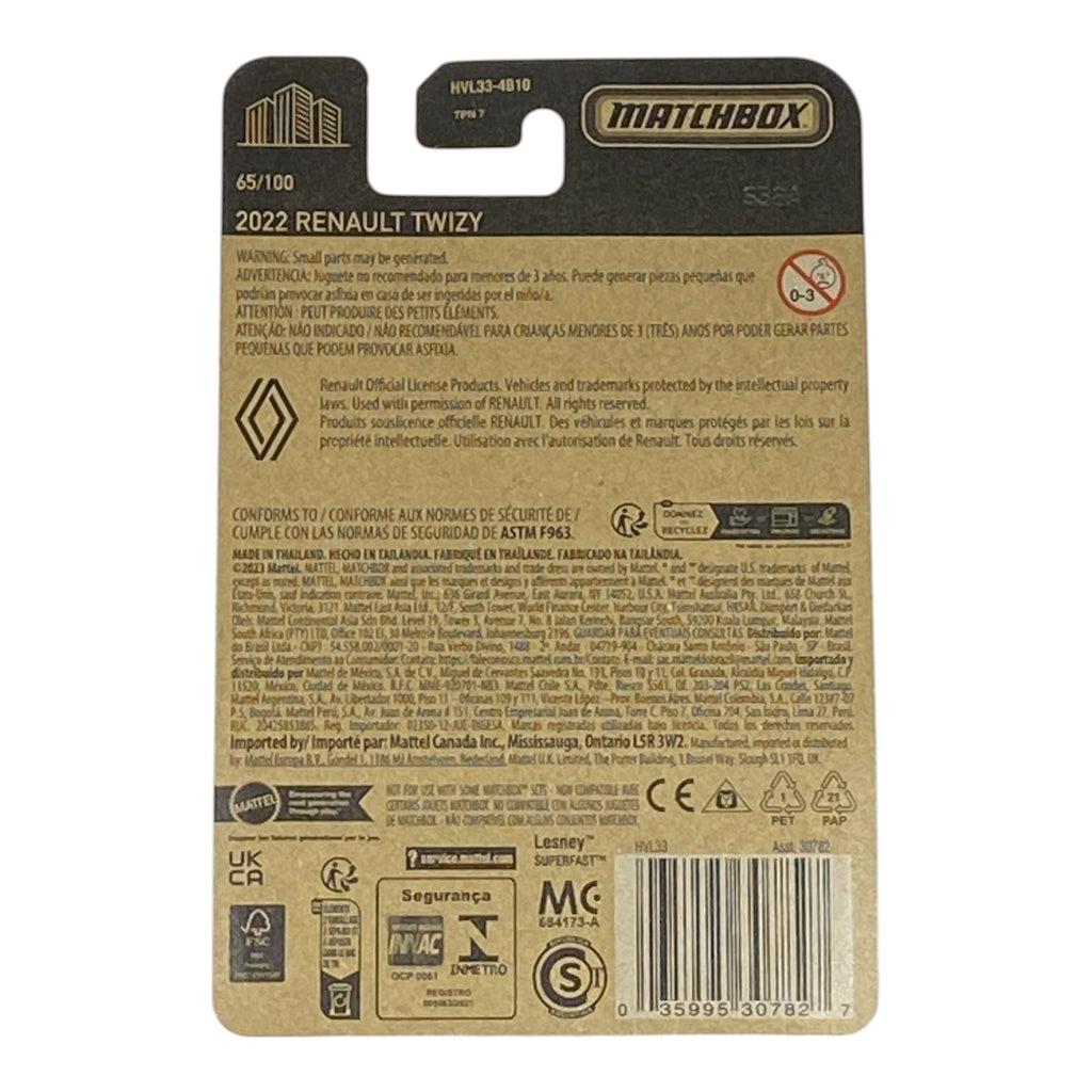 Matchbox 2022 Renault Twizy - Matchbox Series 65/100 - Collectors World Toys