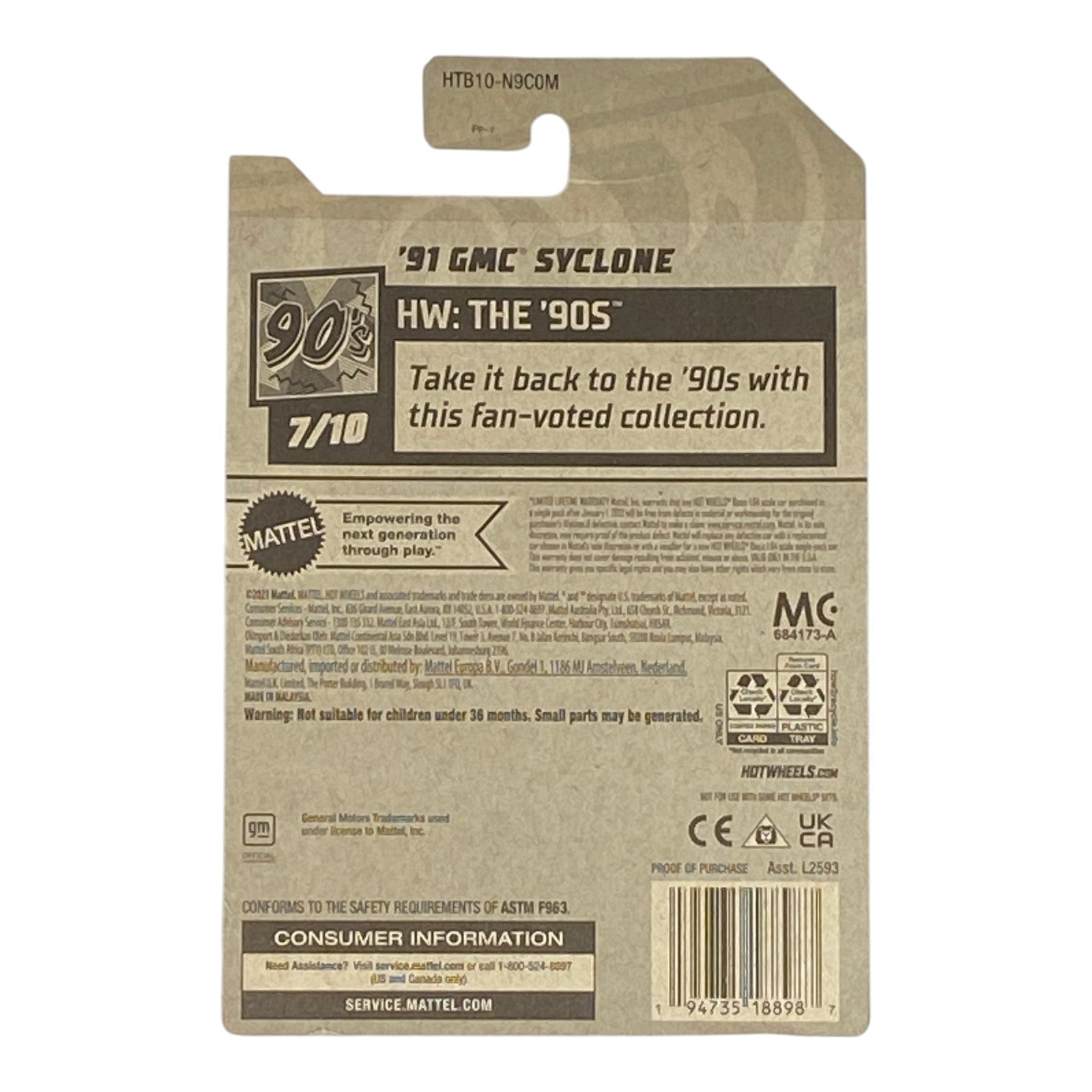 Hot Wheels '91 GMC Syclone - HW: The '90s Series 7/10 - Collectors World Toys