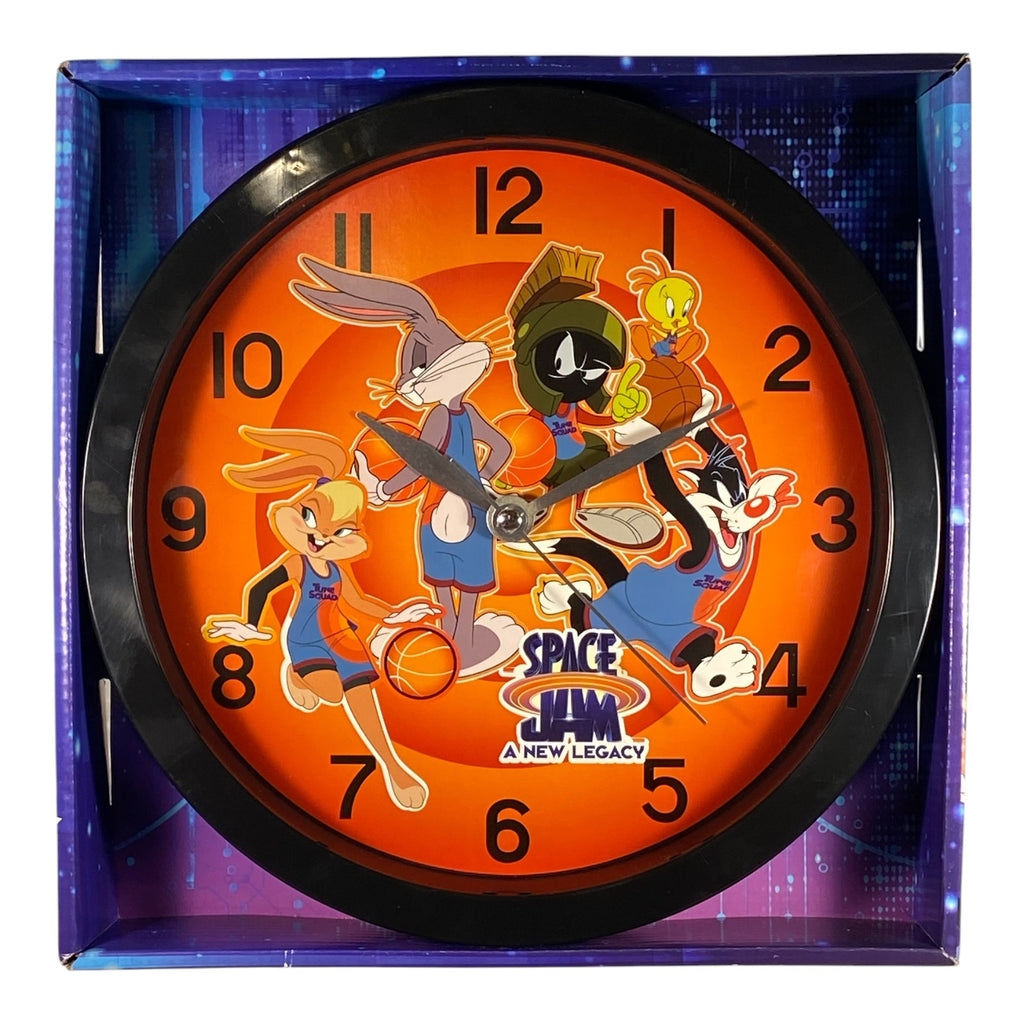 Looney Tunes Space Jam Characters Print 9 3/4 Wall Clock - Collectors World Toys