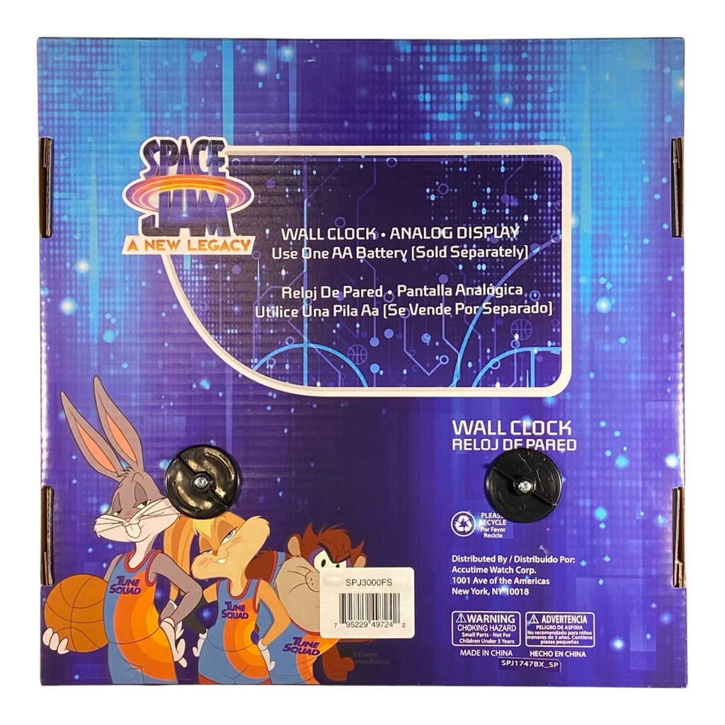 Looney Tunes Space Jam Characters Print 9 3/4 Wall Clock - Collectors World Toys
