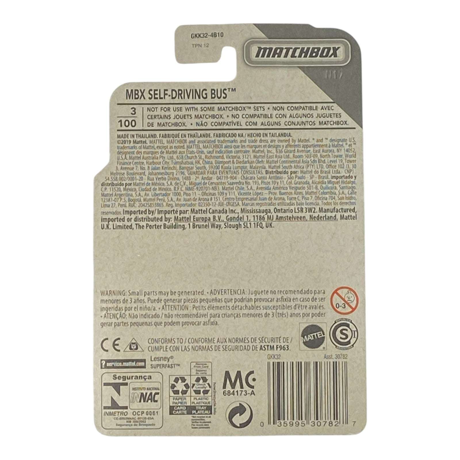 Matchbox MBX Self-Driving Bus - MBX City Series 3/100