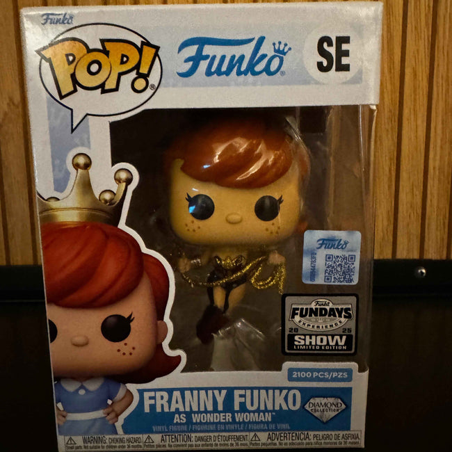 Funko Fundays Experience 2025: Pop! Originals DC Franny Funko as Wonder Woman (Diamond Glitter) LE2100 Hover Image
