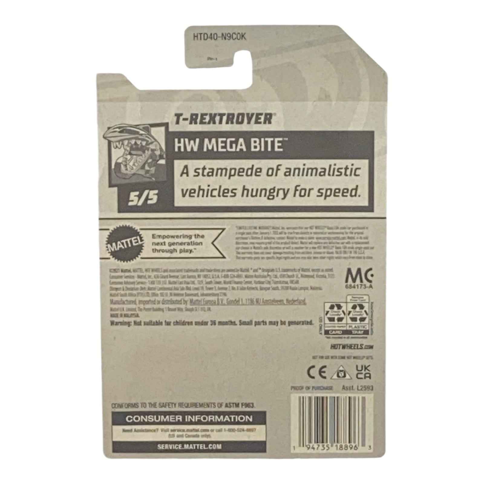 Hot Wheels T-Rextroyer - Mega Bite Series 5/5 -