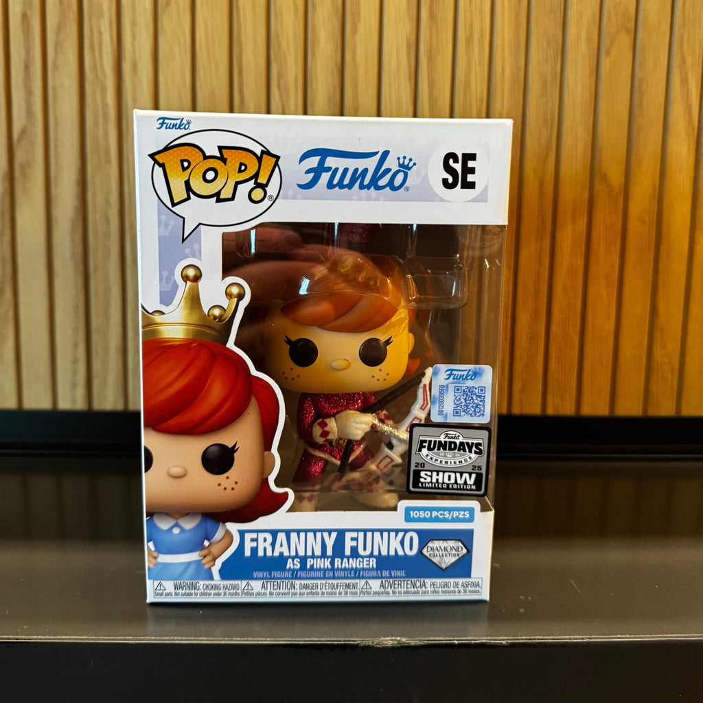 Funko Fundays Experience 2025: Pop! Originals MMPR Mighty Morphin' Power Rangers Franny Funko as Pink Ranger (Diamond Glitter) LE1050