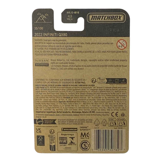 Matchbox 2022 Infiniti Qx80 - Matchbox Series 33/100 Main Image