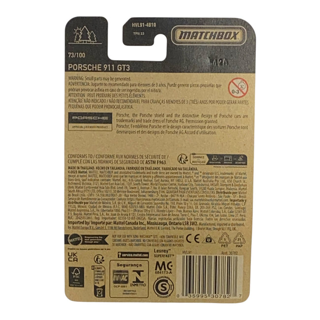 Matchbox Porsche 911 GT3 - Matchbox Series 73/100 Main Image