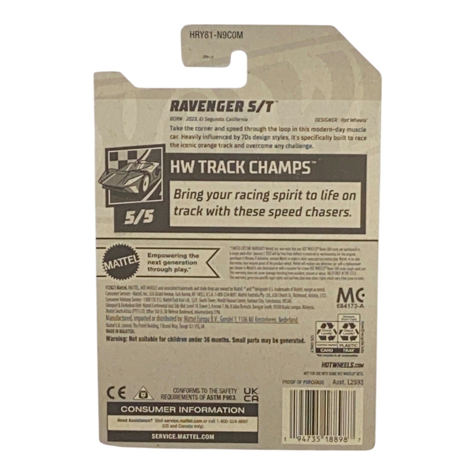 Hot Wheels Ravenger S/T - Track Champs Series 5/5