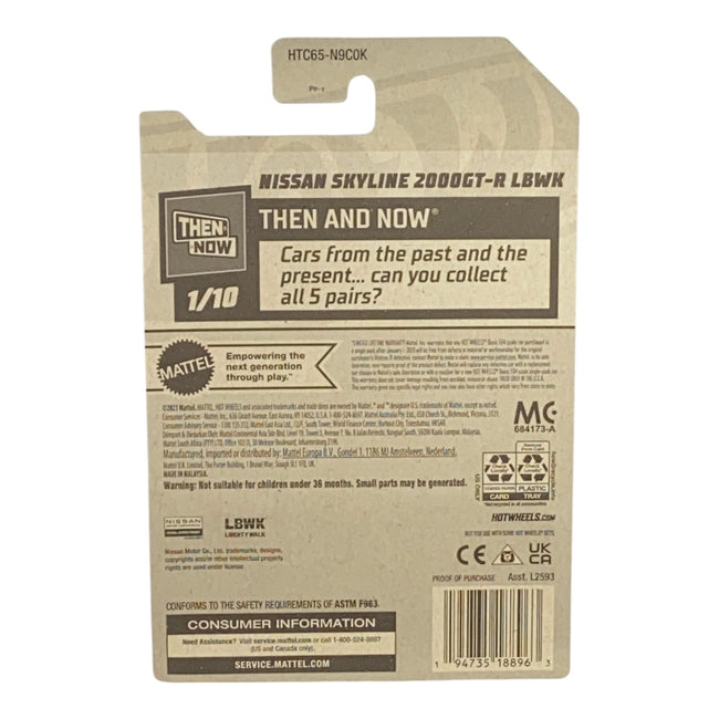 Hot Wheels Nissan Skyline 2000GT-R LBWK - Then And Now Series 1/10 Main Image