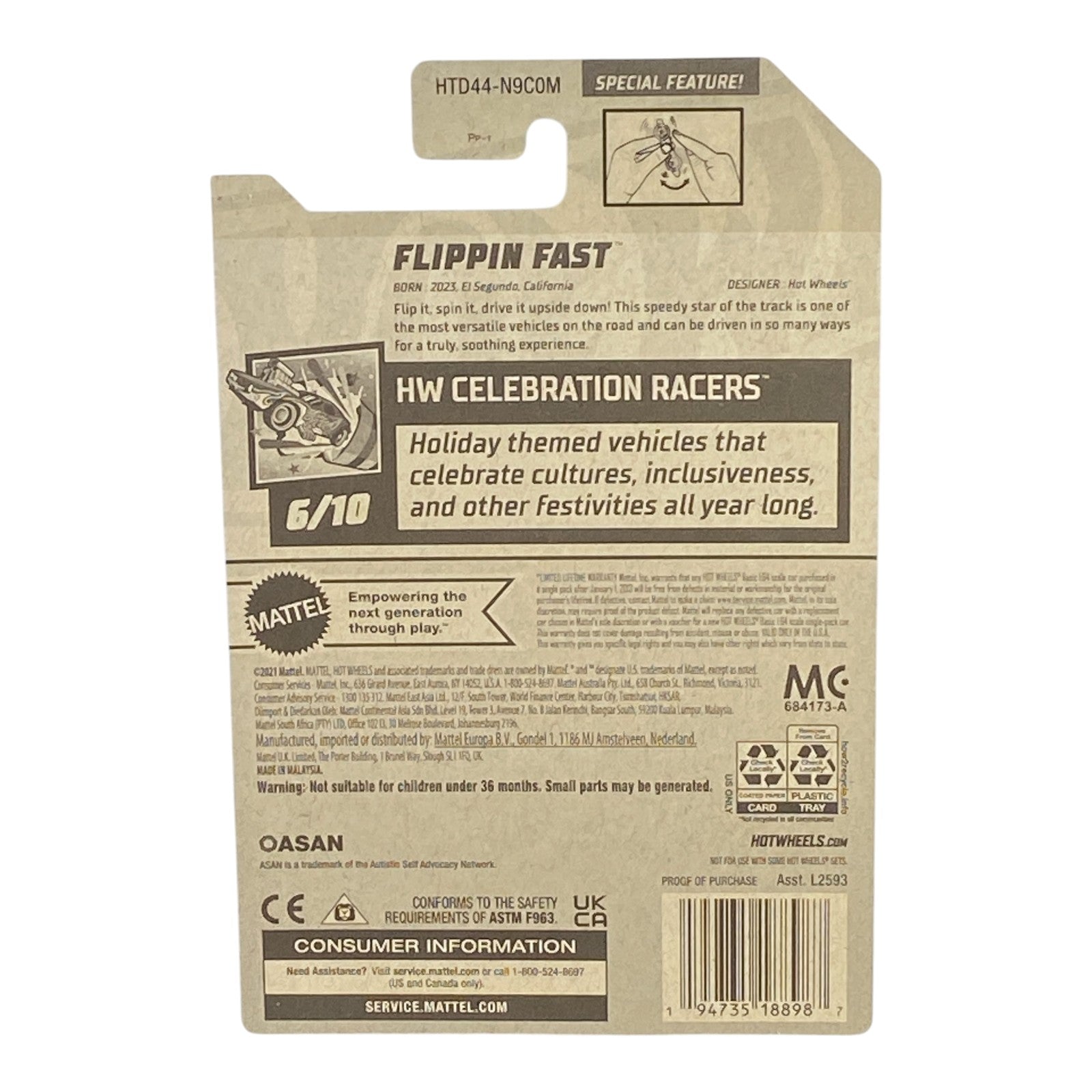 Hot Wheels Flippin Fast - Celebration Racers Series 6/10 Secondary image