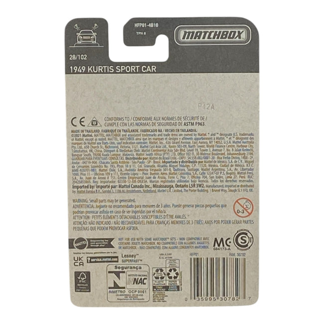 Matchbox 1949 Kurtis Sport Car - Matchbox Series 28/102 Main Image