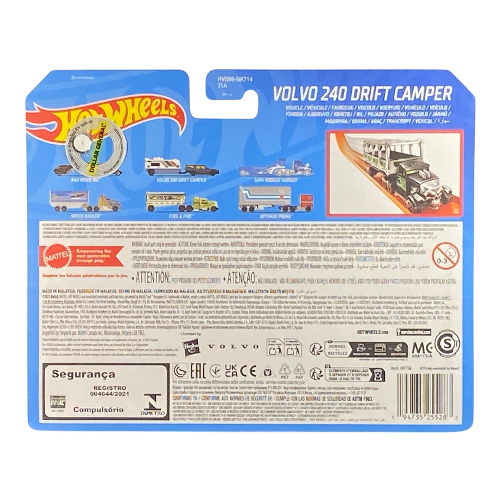 Hot Wheels Volvo 240 Drift Camper - Track Fleet Series Secondary image
