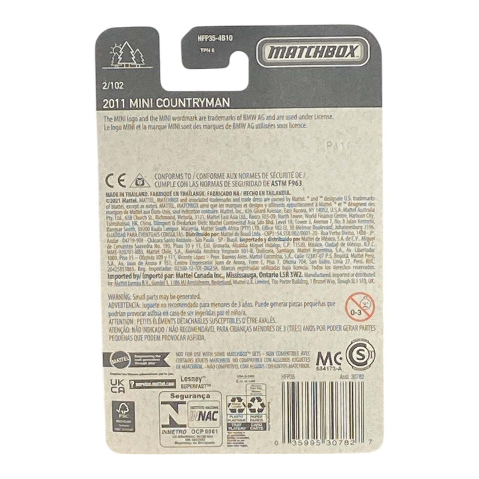 Matchbox 2011 Mini Countryman - Matchbox Series 2/102 -