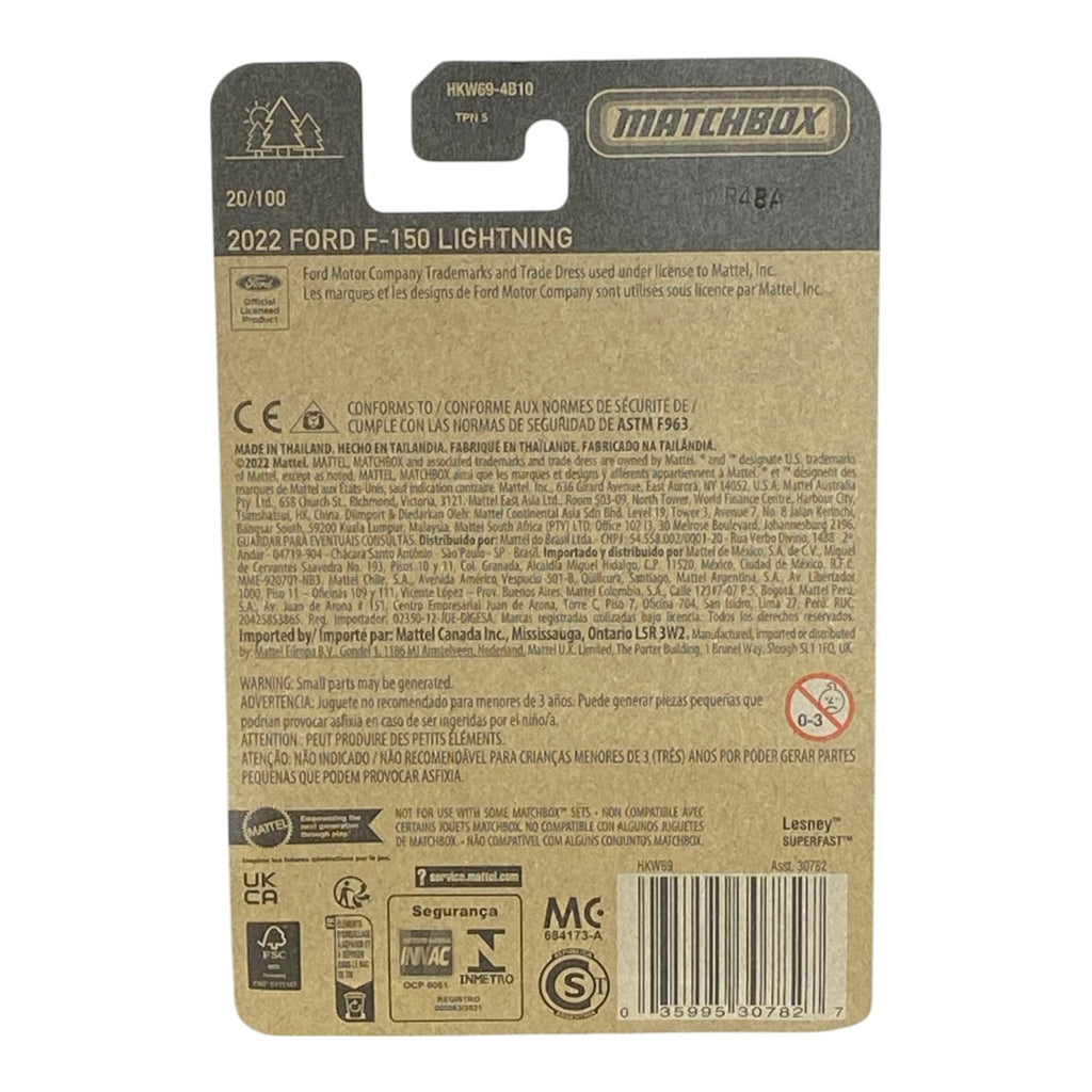 Matchbox 2022 Ford F-150 Lightning - 70 Years Series 20/100 -