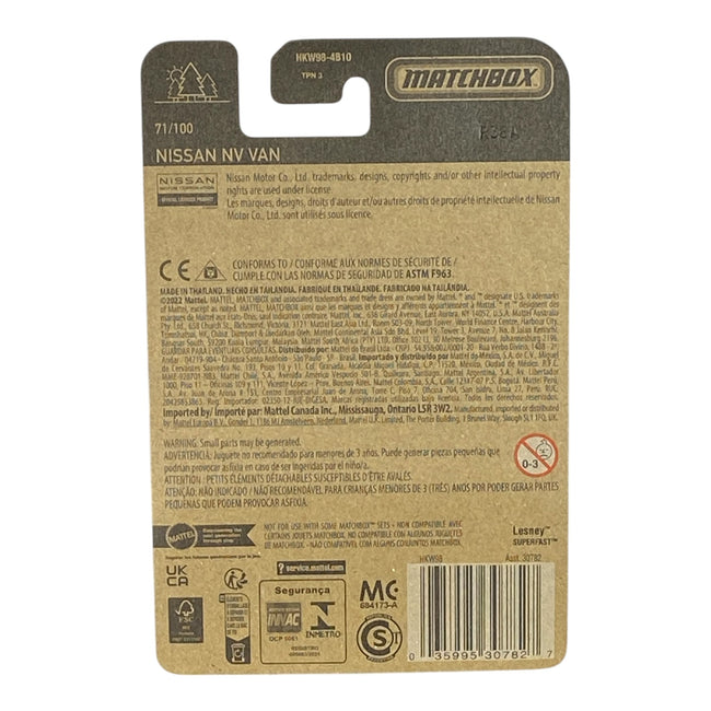 Matchbox Nissan NV Van - 70 Years Series 71/100 Main Image